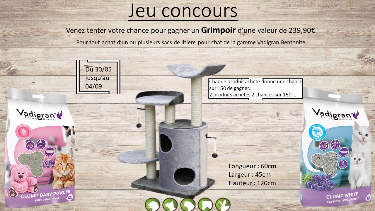 <span>Actualité</span>Jeu concours dans votre animalerie